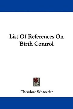 portada list of references on birth control (en Inglés)