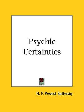 portada psychic certainties (en Inglés)