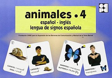 Animales 4 - baraja español-ingles - lengua de signos española (Vocabulario Fotografico Element)