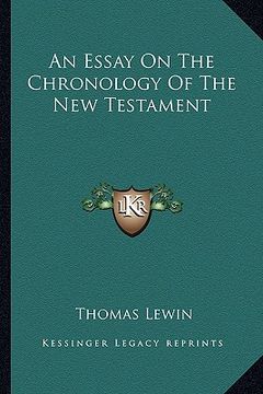 portada an essay on the chronology of the new testament (in English)