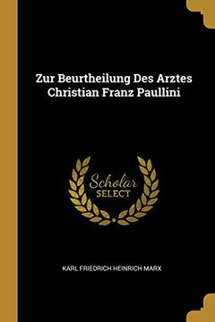 portada Zur Beurtheilung Des Arztes Christian Franz Paullini (en Alemán)