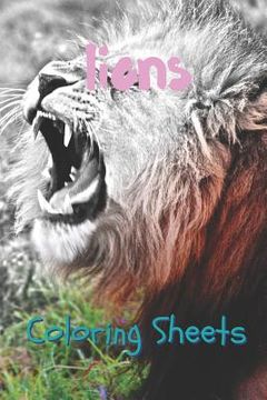 portada Lion Coloring Sheets: 30 Lion Drawings, Coloring Sheets Adults Relaxation, Coloring Book for Kids, for Girls, Volume 8 (en Inglés)