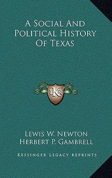 portada a social and political history of texas (in English)