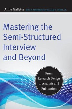portada Mastering the Semi-Structured Interview and Beyond: From Research Design to Analysis and Publication (Qualitative Studies in Psychology) (in English)