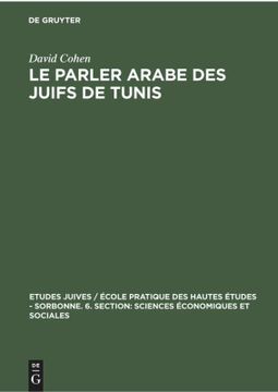portada Le Parler Arabe des Juifs de Tunis (in French)