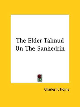 portada the elder talmud on the sanhedrin (en Inglés)