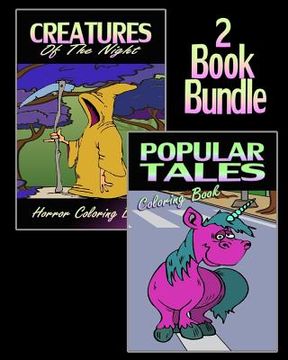 portada Creatures Of The Night & Popular Tales - Coloring Book (2 Book Bundle) (en Inglés)