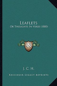 portada leaflets: or thoughts in verse (1880)