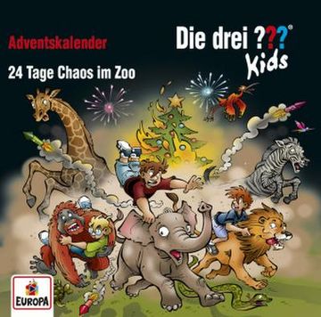 portada Die Drei?   Kids: Adventskalender - 24 Tage Chaos im zoo