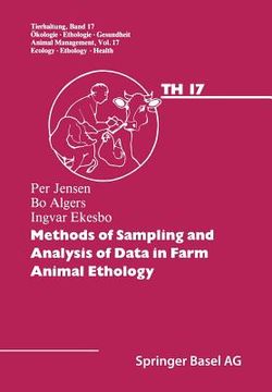 portada Methods of Sampling and Analysis of Data in Farm Animal Ethology (en Inglés)