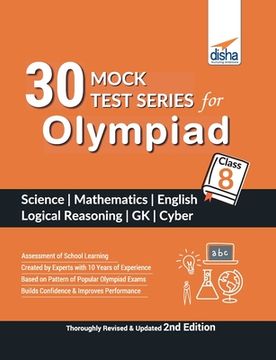 portada 30 Mock Test Series for Olympiads Class 8 Science, Mathematics, English, Logical Reasoning, GK & Cyber 2nd Edition (in English)