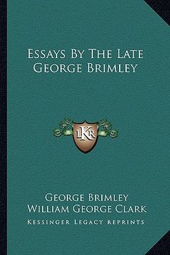 portada essays by the late george brimley (en Inglés)