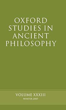 portada Oxford Studies in Ancient Philosophy: Volume 33 (en Inglés)