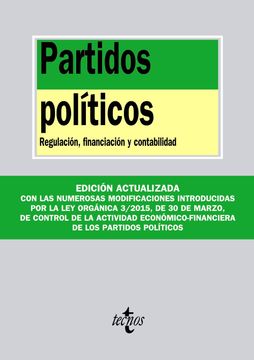 portada Partidos Políticos: Regulación, Financiación y Contabilidad (Derecho - Biblioteca de Textos Legales)