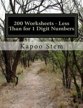 portada 200 Worksheets - Less Than for 1 Digit Numbers: Math Practice Workbook