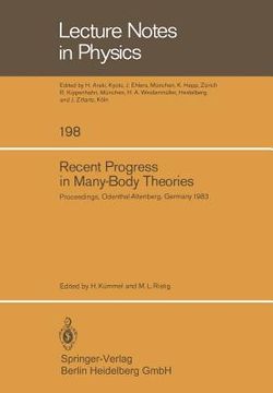 portada recent progress in many-body theories: proceedings of the third international conference on recent progress in many-body theories held at odenthal-alt (en Inglés)