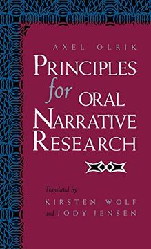 portada Principles for Oral Narrative Research (Folklore Studies in Translation) (en Inglés)
