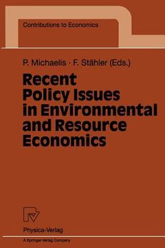 portada recent policy issues in environmental and resource economics (en Inglés)