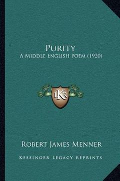 portada purity: a middle english poem (1920) (en Inglés)