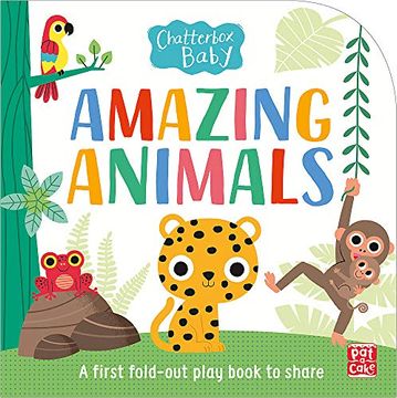 portada Amazing Animals: Fold-Out Tummy Time Book (Chatterbox Baby) (en Inglés)