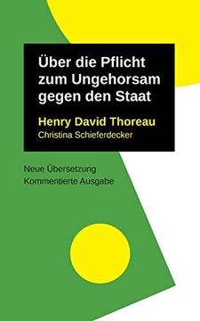 portada Ã ber die Pflicht zum Ungehorsam Gegen den Staat (in German)