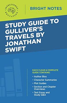 portada Study Guide to Gulliver's Travels by Jonathan Swift (Bright Notes) (en Inglés)