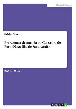 portada Prevalencia de Anemia no Concelho do Porto Novo-Ilha de Santo Antão (en Portugués)