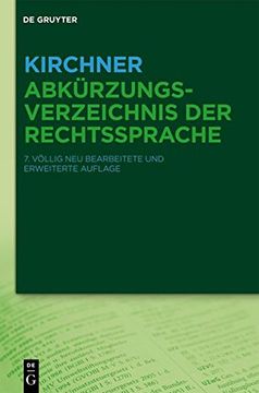 portada Kirchner - Abkurzungsverzeichnis Der Rechtssprache