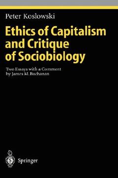 portada ethics of capitalism and critique of sociobiology: two essays with a comment by james m. buchanan (in English)