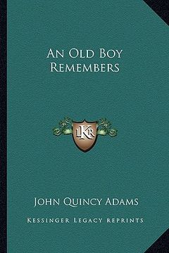 portada an old boy remembers (en Inglés)