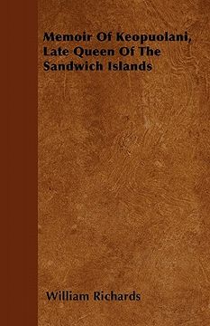 portada memoir of keopuolani, late queen of the sandwich islands
