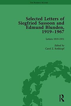 portada Selected Letters of Siegfried Sassoon and Edmund Blunden, 1919-1967 Vol 1