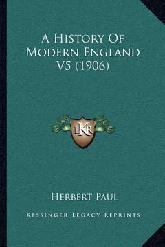 portada a history of modern england v5 (1906) (en Inglés)