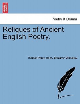 portada reliques of ancient english poetry. (en Inglés)