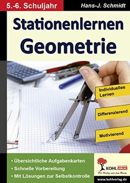 portada Stationenlernen Geometrie: Übersichtliche Aufgabenkarten für das 5.-6. Schuljahr (en Alemán)