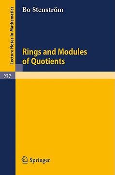 portada rings and modules of quotients (en Inglés)