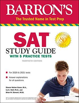 portada Sat Study Guide With 5 Practice Tests (Barron's Test Prep) (en Inglés)