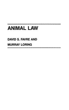 portada Animal law (en Inglés)