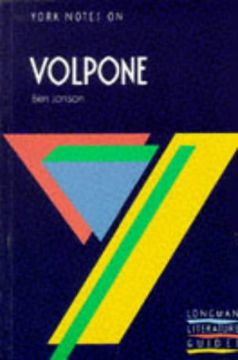 portada York Notes on "Volpone" by ben Jonson (York Notes)