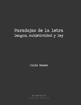 portada Paradojas de la Letra (in Spanish)