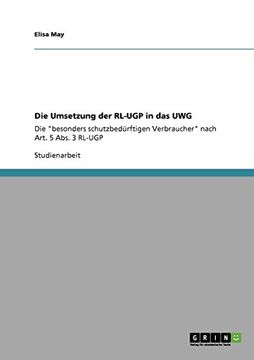 portada Die Umsetzung der RL-UGP in das UWG (German Edition)