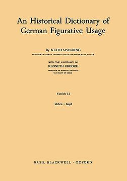 portada an historical dictionary of german figurative usage (in English)