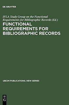 portada Functional Requirements for Bibliographic Records (Ubcim Publications - new Series) (in English)