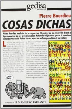 portada Cosas Dichas (in Spanish)