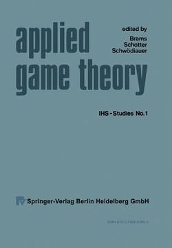 portada applied game theory.: ihs-studies no. 1 (en Inglés)