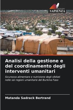 portada Analisi della gestione e del coordinamento degli interventi umanitari (en Italiano)