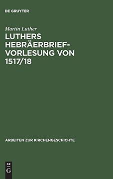 portada Luthers Hebräerbrief-Vorlesung von 1517 (en Alemán)
