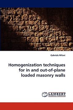 portada homogenization techniques for in and out-of-plane loaded masonry walls (in English)