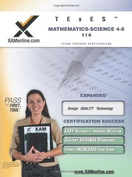portada Texes Mathematics-Science 4-8 114 Teacher Certification Test Prep Study Guide (Xam Texes) (in English)