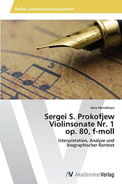 portada Sergei S. Prokofjew Violinsonate NR. 1 Op. 80, F-Moll